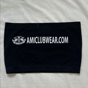 FREE (with buy) AMI Clubwear Black Logo Bandeau Top